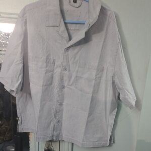 Men's Gray Short Sleeve Shirt